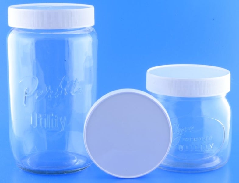 LIDS - 10 Plastic Lids for Perfit/Agee Utility Jars Carousel 1
