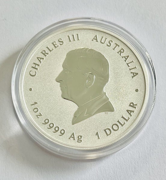 2024 1oz Australia Chinese Myths & Legends, 4 Guardian .9999 Ag Coloured BU Coin Carousel 2