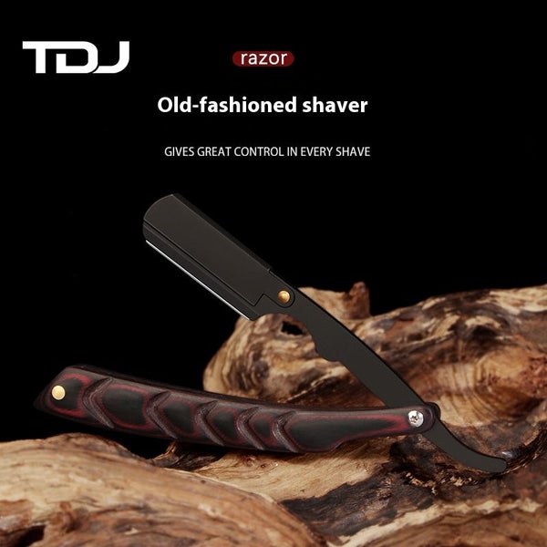 Old-fashioned Folding Razor Manual Stainless Steel Shaving Knife Holder - DA106 Carousel 2