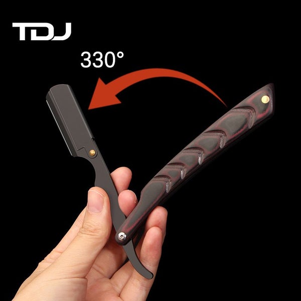 Old-fashioned Folding Razor Manual Stainless Steel Shaving Knife Holder - DA106 Carousel 8