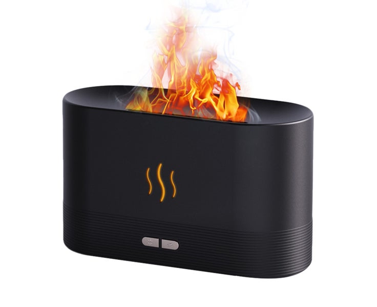 Simulation Flame Mist Humidifier 2 Brightness Night Light Quiet Cool D Carousel 1