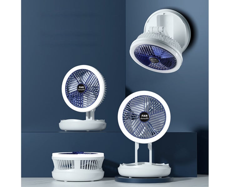 Portable Electric Desktop Fan Multi-Function Folding Fan Hanging Fan W Carousel 1