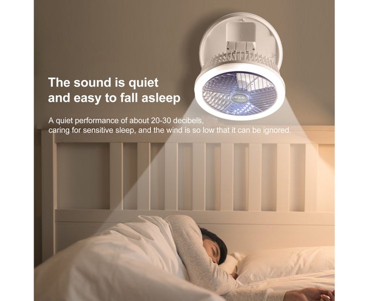 Portable Electric Desktop Fan Multi-Function Folding Fan Hanging Fan W Carousel 6