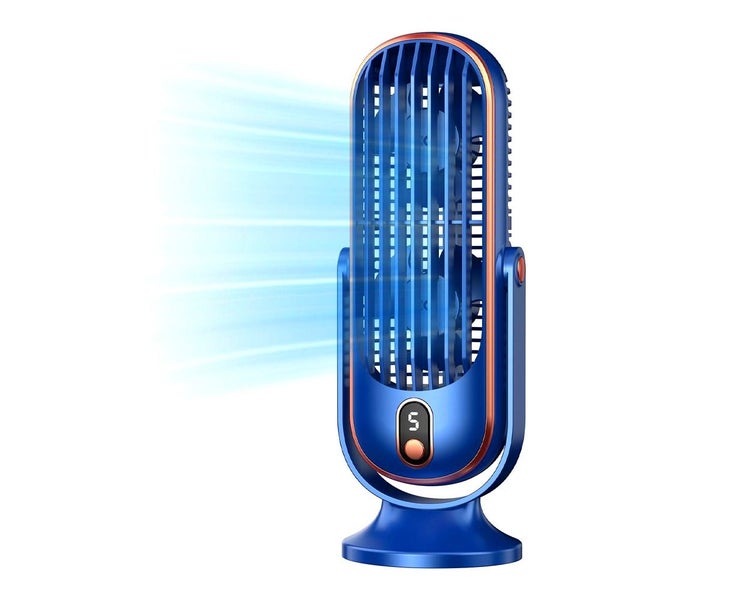Tower Fan for Bedroom, Portable Rechargeable Desk Fan with 5 Gears, 72 Carousel 1