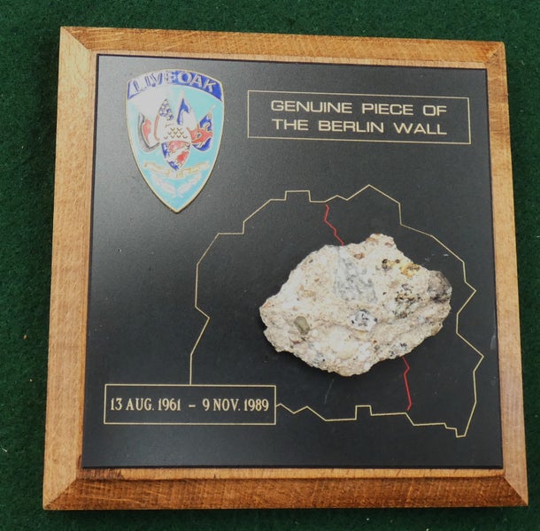 Mounted Display of an ACTUAL PIECE of the BERLIN WALL PINK FLOYD Fan Interest? Carousel 1