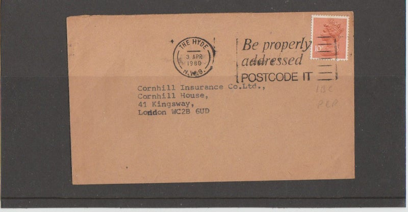 1980 UK old letter cover with stamp and special post mark Carousel 1