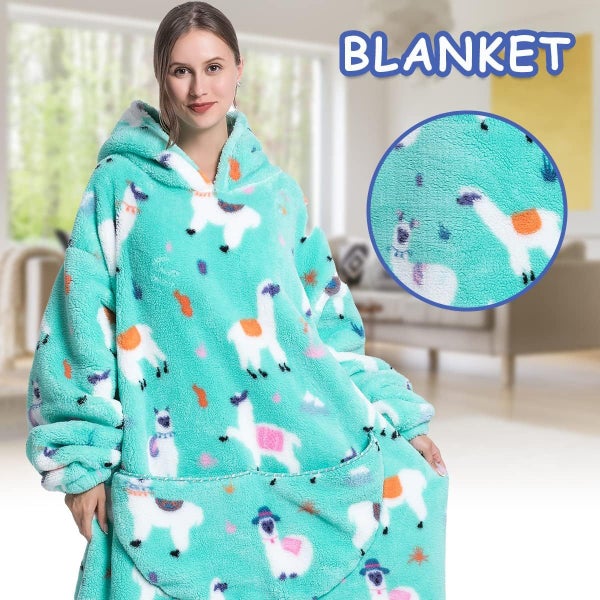 Oversized Blanket Hoodie with Sleeves Front Blanket Giant Hooded Blanket Velve Carousel 2