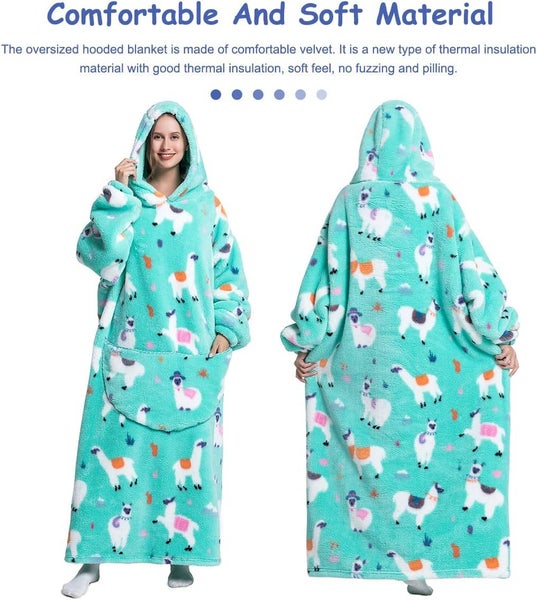 Oversized Blanket Hoodie with Sleeves Front Blanket Giant Hooded Blanket Velve Carousel 7