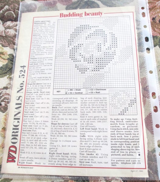 Girls Budding Beauty Knitting Pattern Women's Day Sizes 2 to 8yrs Carousel 3