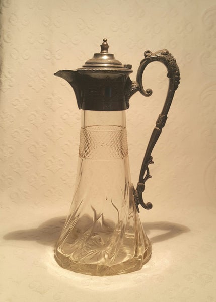 ___ Victorian EPBM Cut Glass Claret Jug Carousel 2