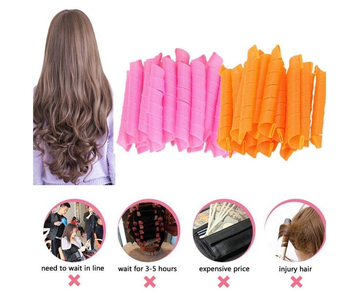 20pcs Magic Hair Curlers Spiral Hair Curlers No Heat Hair Curlers Roll Carousel 4