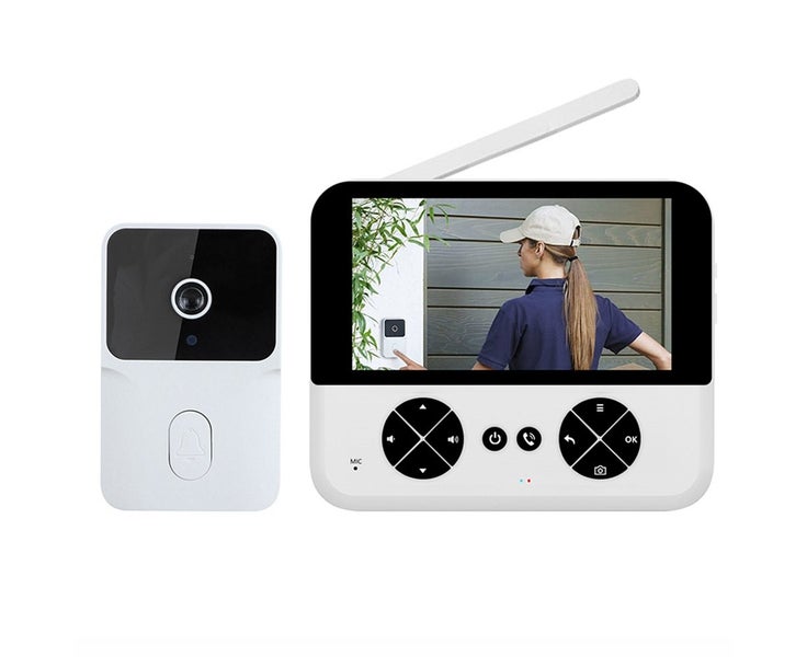 Video Doorbell Camera Wireless No Subscription with 4.3 inch IPS Scree Carousel 1