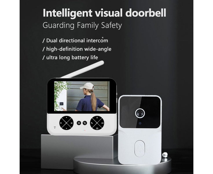 Video Doorbell Camera Wireless No Subscription with 4.3 inch IPS Scree Carousel 2