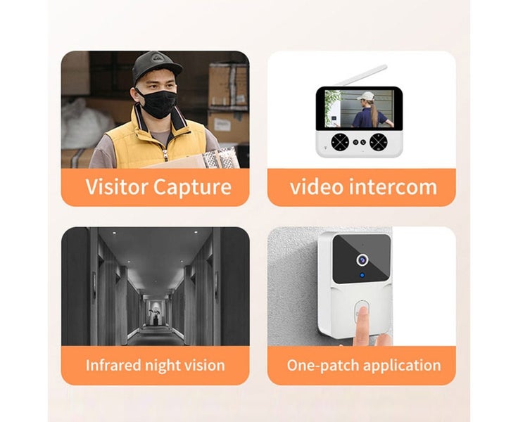 Video Doorbell Camera Wireless No Subscription with 4.3 inch IPS Scree Carousel 6