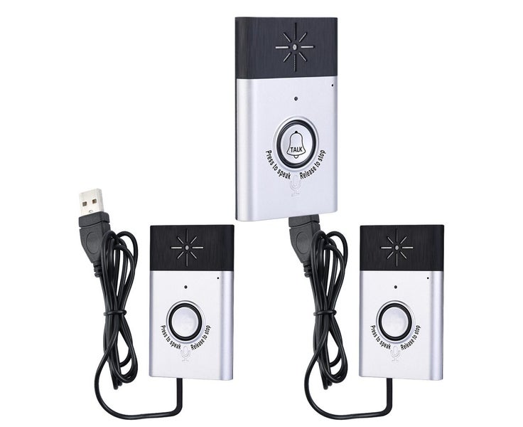 Wireless Voice Intercom Doorbell 2-way Talk Monitor with 1*Outdoor Uni Carousel 1