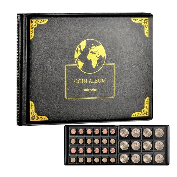 Coin Collection Holders Stamp Storage Money Penny Pockets Album i2803BK0 Carousel 1