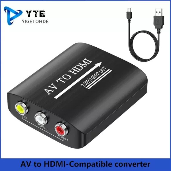 YIGETOHDE AV To HDMI Converter AV To HDMI Adapter Support 720p/1080p For Carousel 1