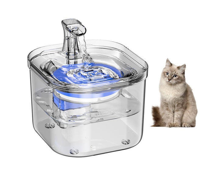 WF160 Cat Water Fountain 1.8L/61oz Transparent Pet Drinking Fountain A Carousel 1