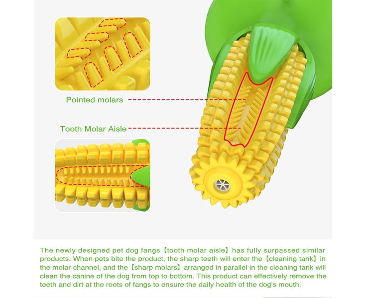 Dog Chew Toys Corn Suction Cup Dog Toy Interactive Molar Bite Toy with Carousel 6