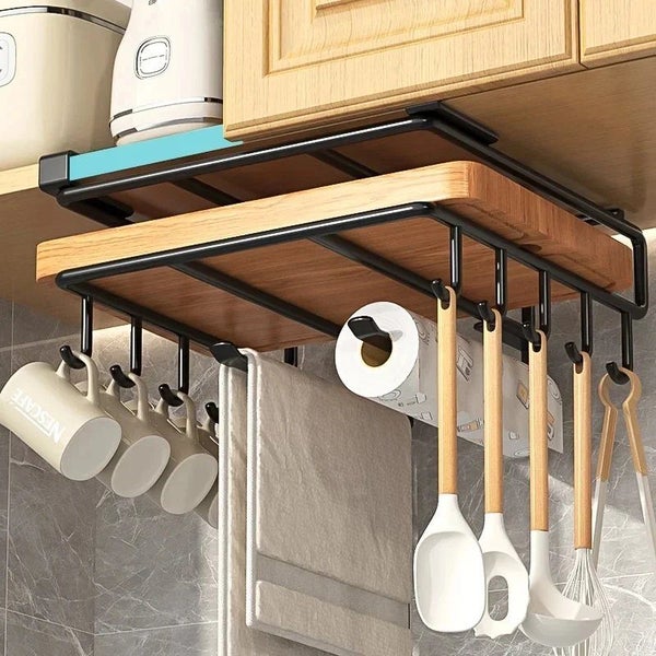 Kitchen Hanging Rack Double-Layered Cabinet Storage Organizer Carousel 1