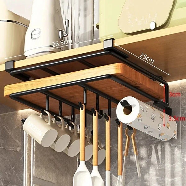 Kitchen Hanging Rack Double-Layered Cabinet Storage Organizer Carousel 2