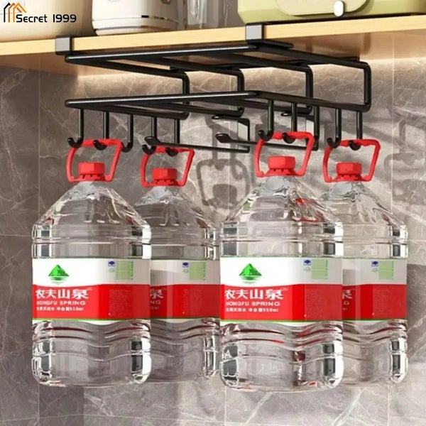 Kitchen Hanging Rack Double-Layered Cabinet Storage Organizer Carousel 3