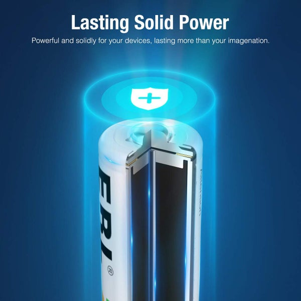 EBL Rechargeable Batteries 4 AA 4 AAA Ni-MH Batteries and 4-Bay Battery Charger63655132382082114