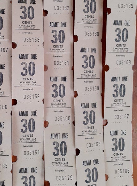 30c Buff Admit One Authentic Old Vintage Tickets – Perfect for Junk Journals Carousel 2