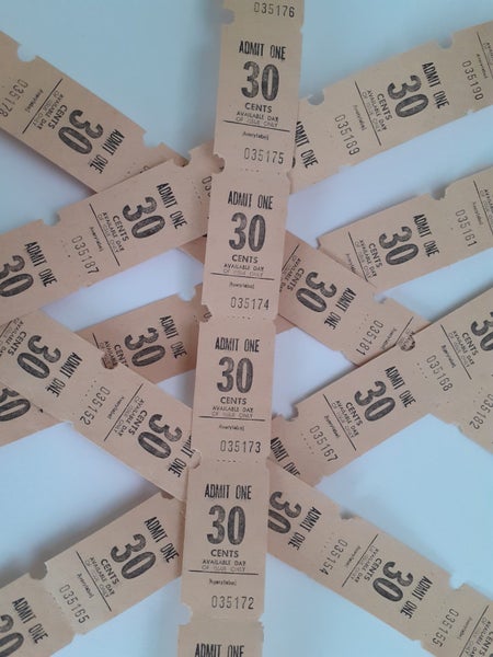 30c Buff Admit One Authentic Old Vintage Tickets – Perfect for Junk Journals Carousel 3