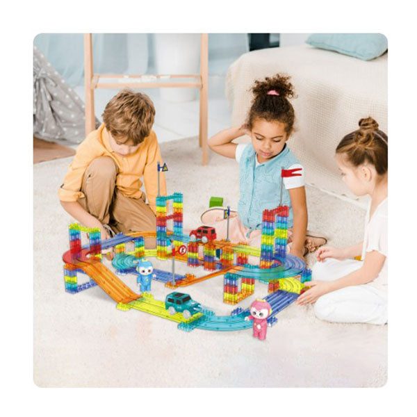 Kids Magnetic Tiles Blocks Carousel 8