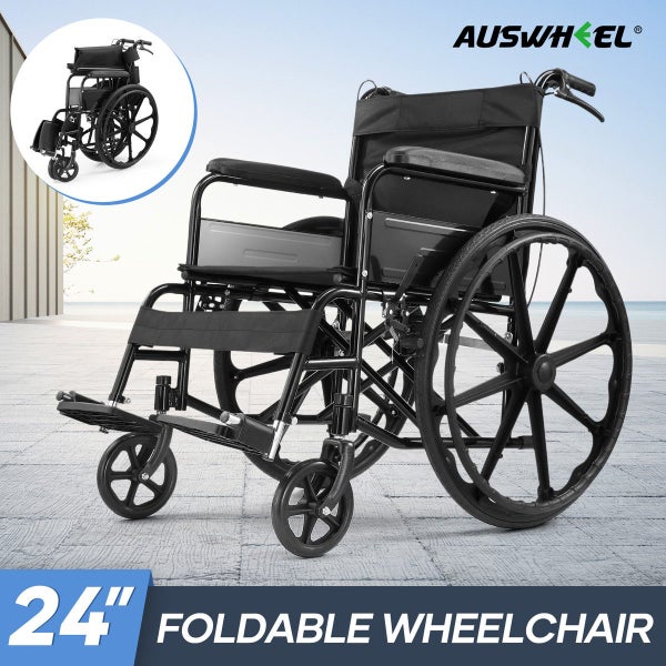 24 Inch Foldable Wheelchair Elderly Wheel Chair Carousel 2