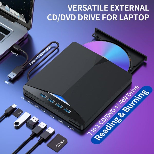 External Blu Ray Drive Burner USB 3.0 UHD 4K Carousel 2