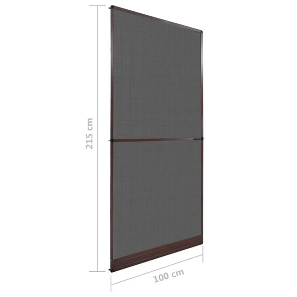 Brown Hinged Insect Screen for Doors 100 x 215 Cm Oaopla Carousel 2