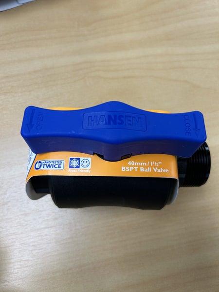 Hansen -Washdown Tail 40mm / 1 1/2" BSPT - Suit Hansen 40mm ball valve Carousel 2