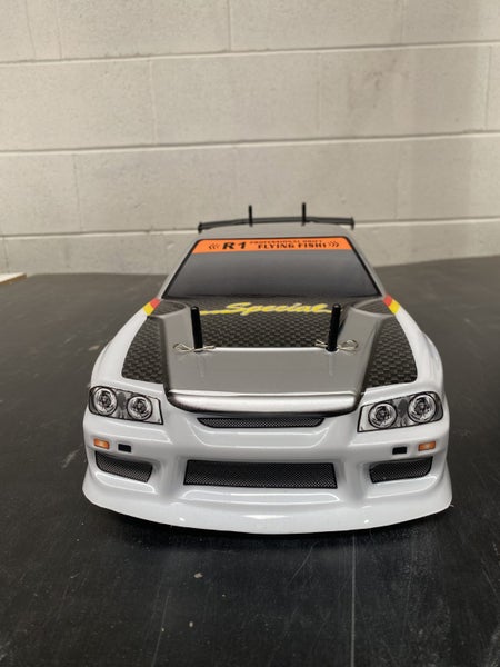 RC Drift Car - Nissan GTR Skyline BLACK/WHITE Body.HSP 1/10 7.4v Lipo Battery62863857323266112