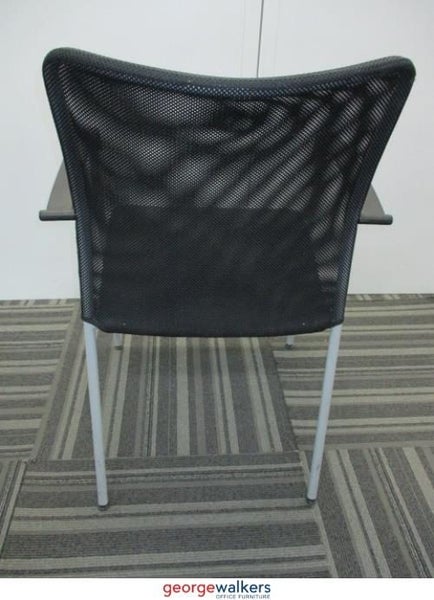 PR5664 - Black Mesh Stackable Meeting Chair Carousel 4