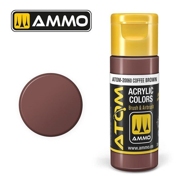 AMMO by Mig Jimenez ATOM-20060 Atom Color Coffee Brown 20ml Carousel 1