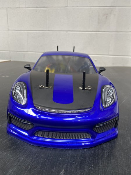 HSP RC Drift Car - Porsche GT4RS, 1/10 Bonus 3000 Battery Wheels and Brace. 7.2v Carousel 8