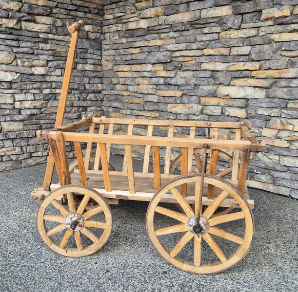 VINTAGE WOODEN DOG CART Carousel 2