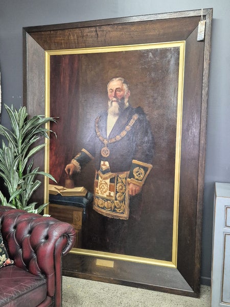 VERY LARGE VINTAGE OIL PAINTING BRO. THOMAS GRAHAM Carousel 2