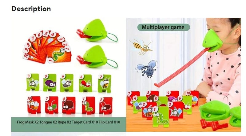 Frog Mouth Spitting Tongue Blowing Children's Toys - for 2 people #CN23 Carousel 2