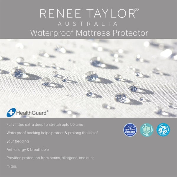 Renee Taylor Premium Waterproof Mattress Protector Queen Carousel 1