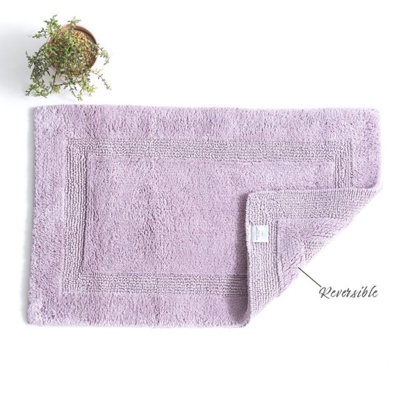 Renee Taylor Soho Cotton Reversible Bath Mat 50 x 80cms Lilac Carousel 2