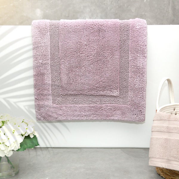 Renee Taylor Soho Cotton Reversible Bath Mat 50 x 80cms Lilac Carousel 3