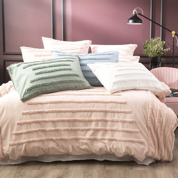 Classic Cotton Vintage washed Tufted Quilt / Duvet Cover set Queen Blue Carousel 5