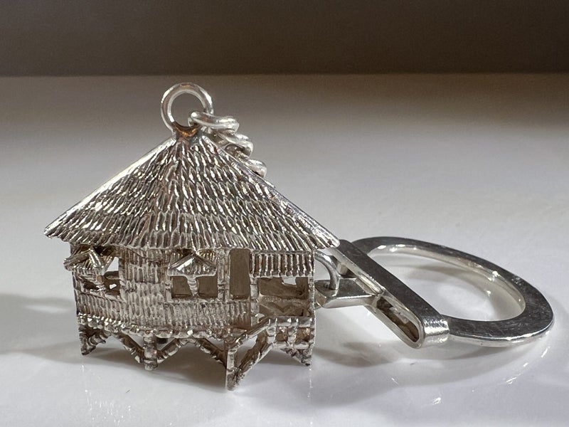 Vintage Sterling Silver Keyring & Intricate 3D Charm Carousel 8