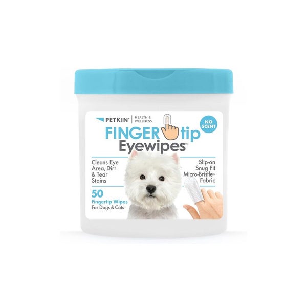 Petkin Fingertip Eye Wipes 50pk Carousel 2