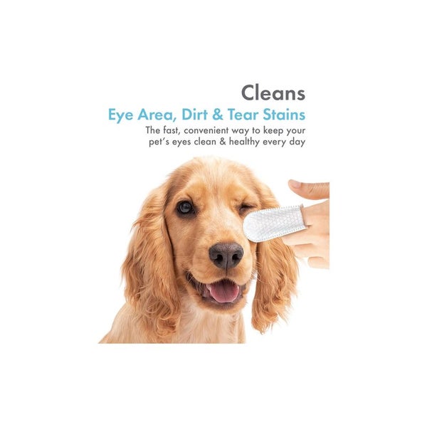 Petkin Fingertip Eye Wipes 50pk Carousel 3