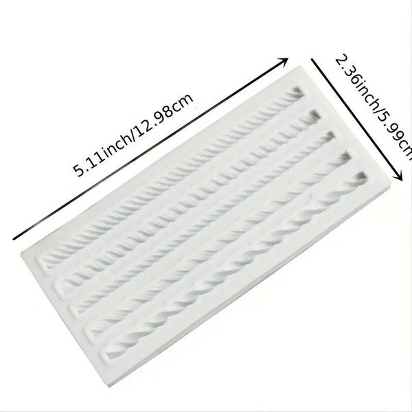 NEW DIY Dough Twist Fondant Silicone Mold Cake Baking Decorations Carousel 5