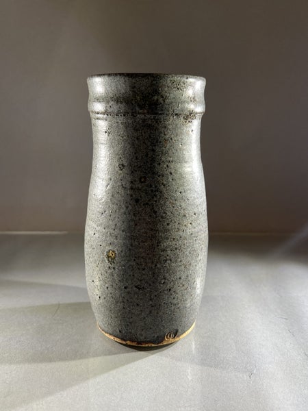 Signed Len Castle Vase – with Decorative Motif c60s64834455314435112